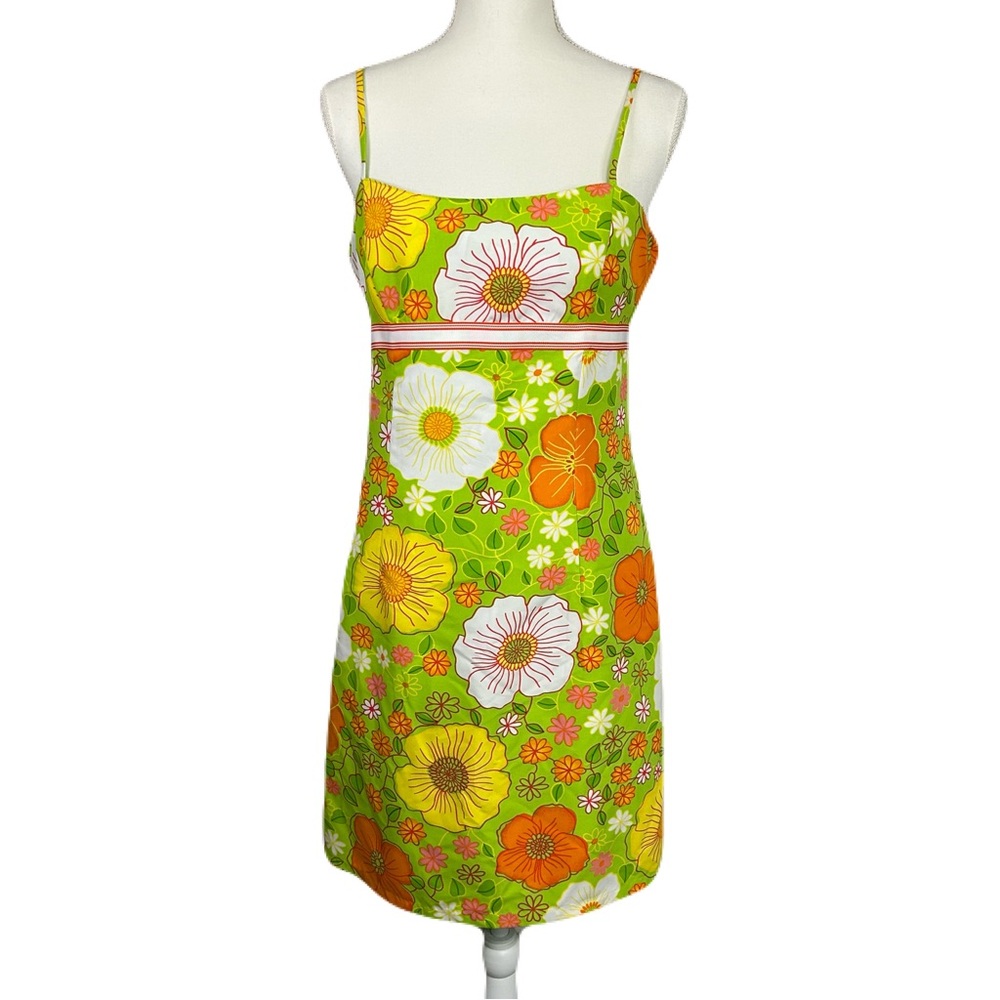 F.L.P Babydoll‎ Floral Mini Sundress Size 11 Zip Reversible 70s Inspired Twee